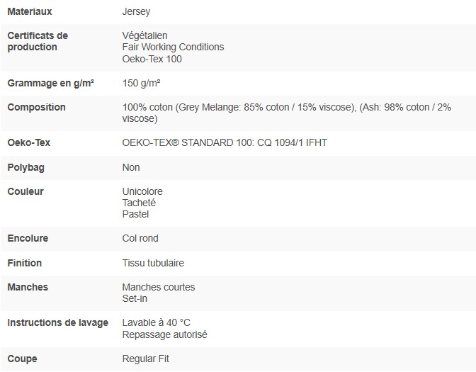 T-shirt Basic / Sol's Regent L150 - bigleco