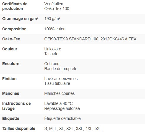 T-shirt Regular / Roly Stafford RY6681