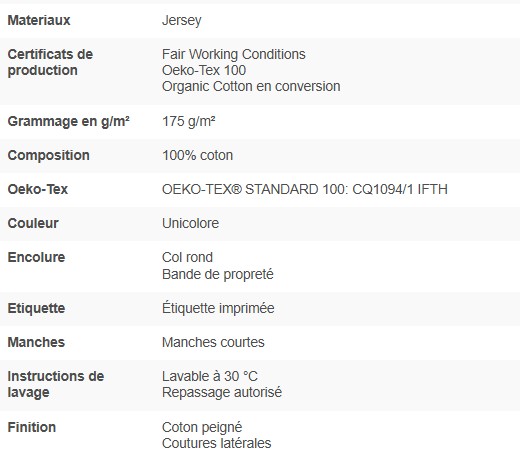 T-shirt Premium / Sol's Organic Legend L03981